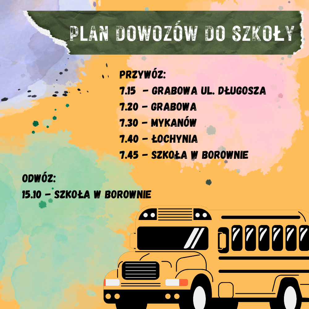 Plan dowozów do szkoły