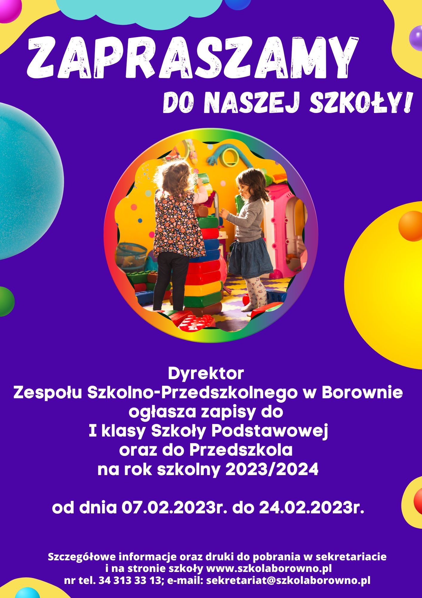 ZAPRASZAmy Do naszej szkoły