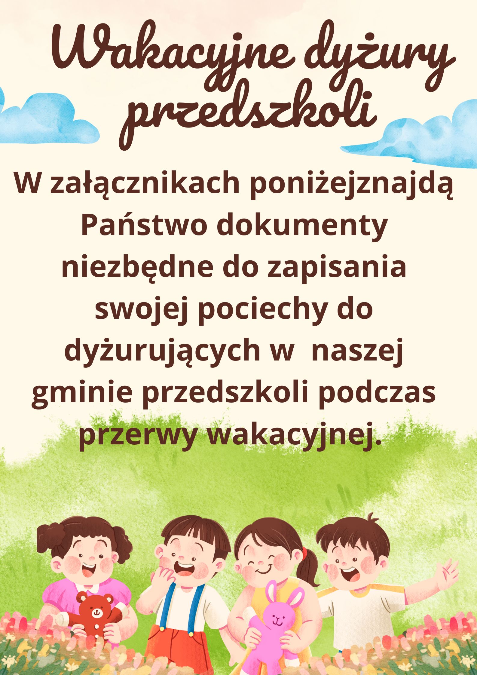 Wakacyjny dyżur przedszkoli 1